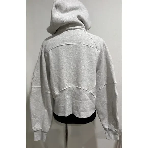 LULULEMON Scuba Oversized Half-Zip Hoodies Heathered Ultra Light Gray SZ. XS/S - Picture 4 of 8